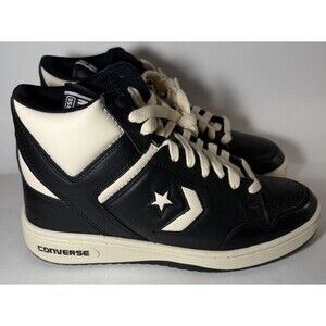 CONVERSE - Weapons Mid Leather Sneaker - Black/Ivory - Unisex M9 / W10.5 - NEW